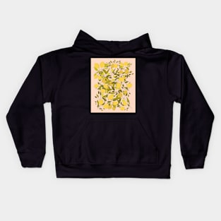 Lemons, peaches and grapes Kids Hoodie